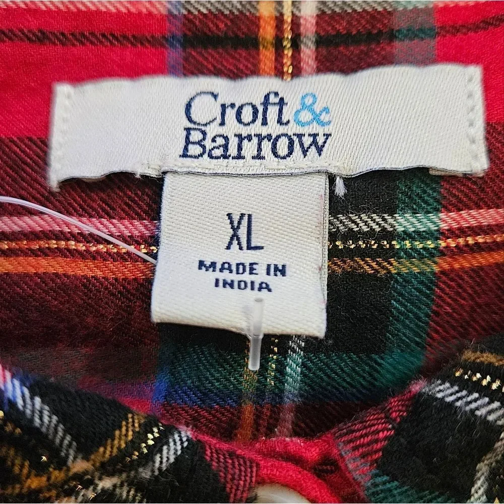Croft & Barrow Women's Flannel Shirt Size XL - Picture 6 of 7